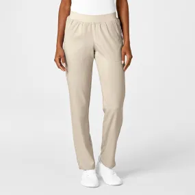 PRO Women's Knit Waist Cargo Scrub Pant - Khaki