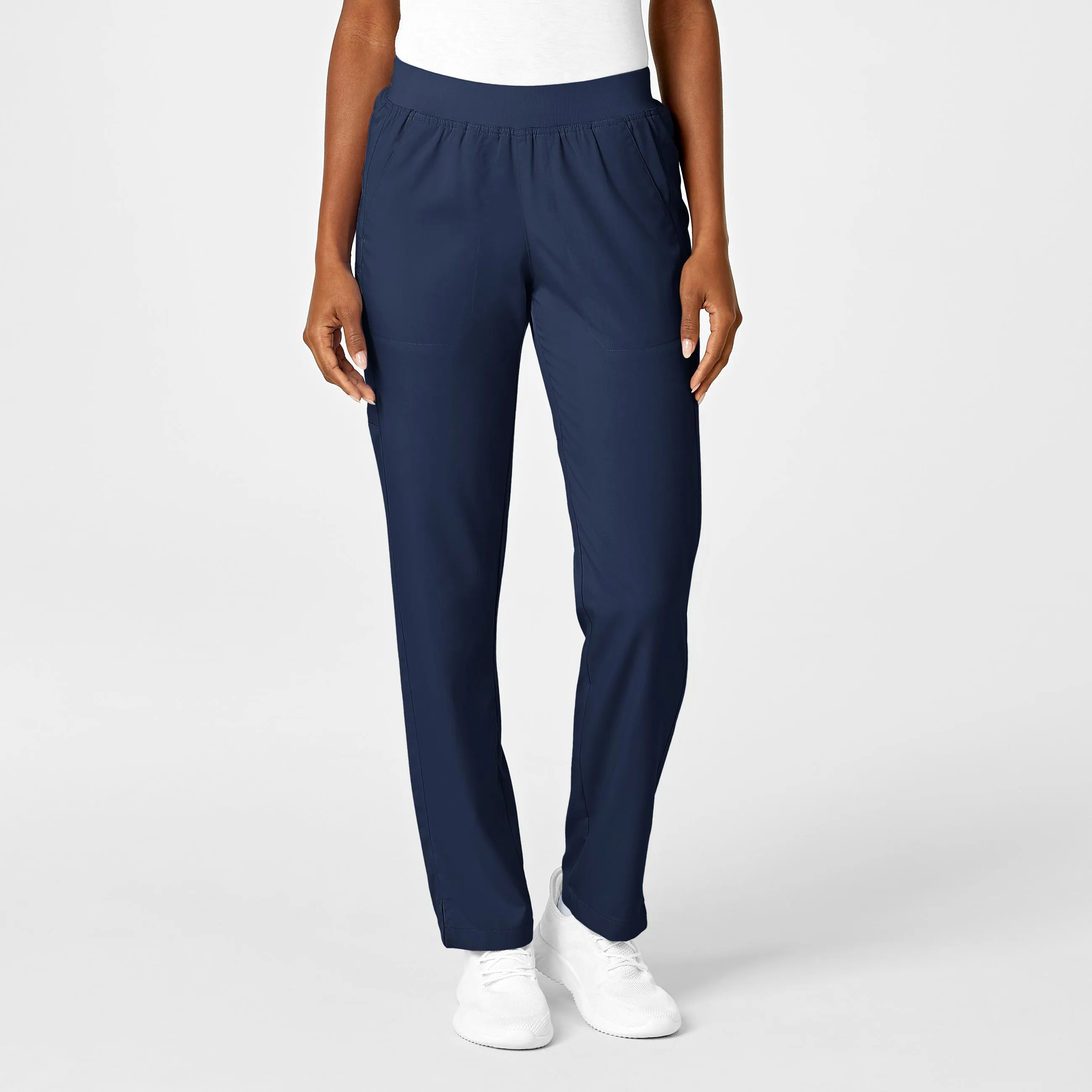 PRO Women's Knit Waist Cargo Scrub Pant - Navy