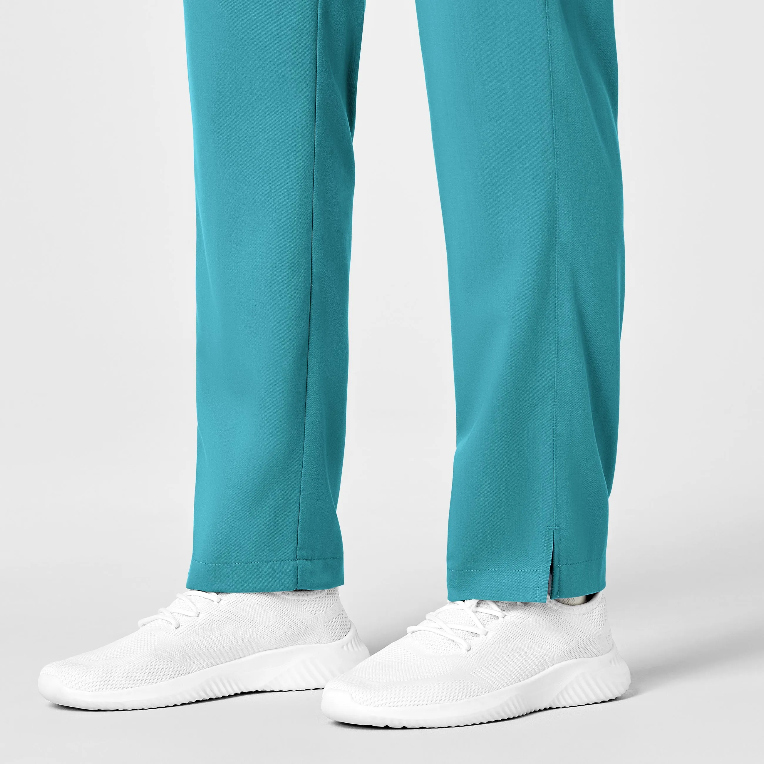 PRO Women's Knit Waist Cargo Scrub Pant - Teal Blue