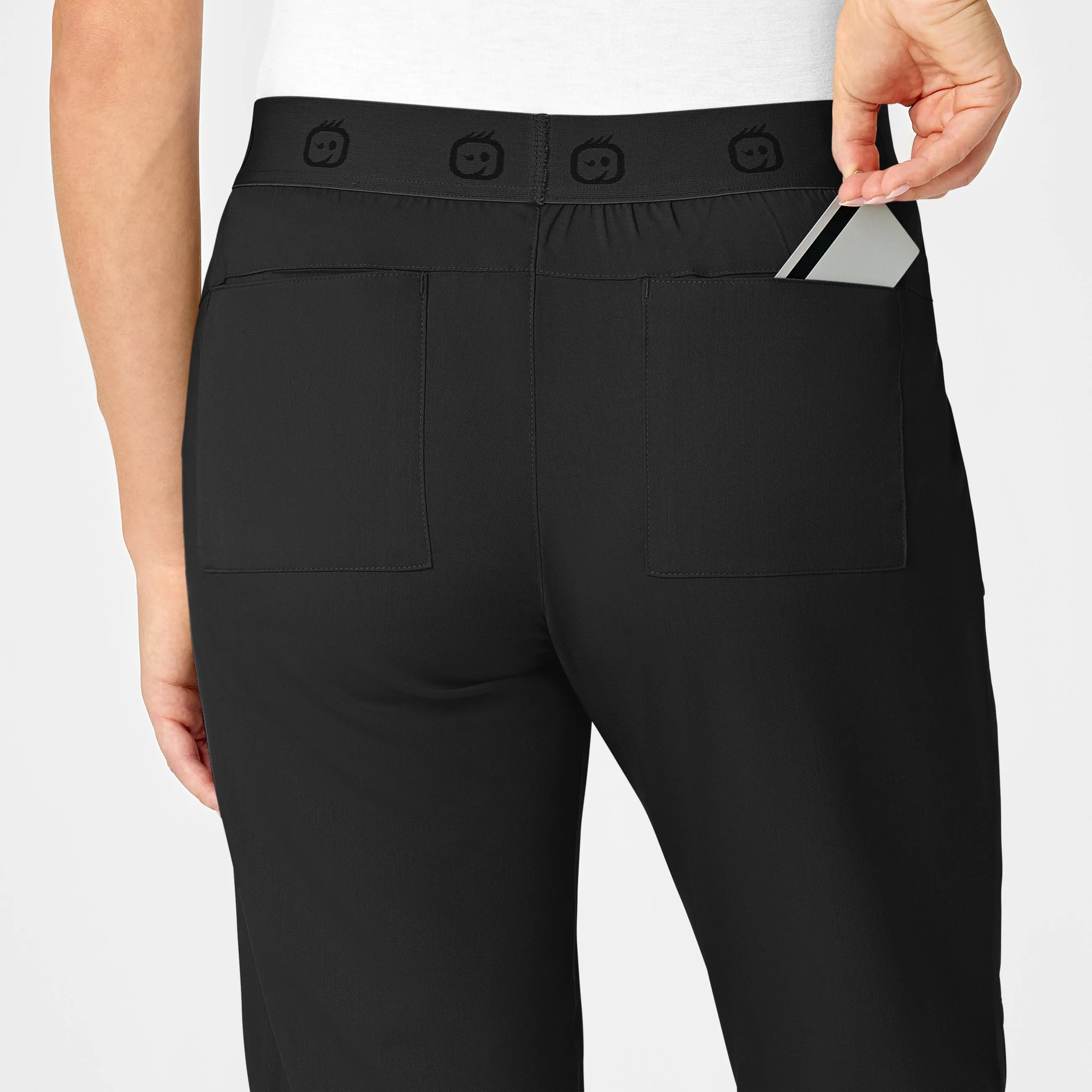 PRO Women's Slim Cargo Jogger Scrub Pant - Black