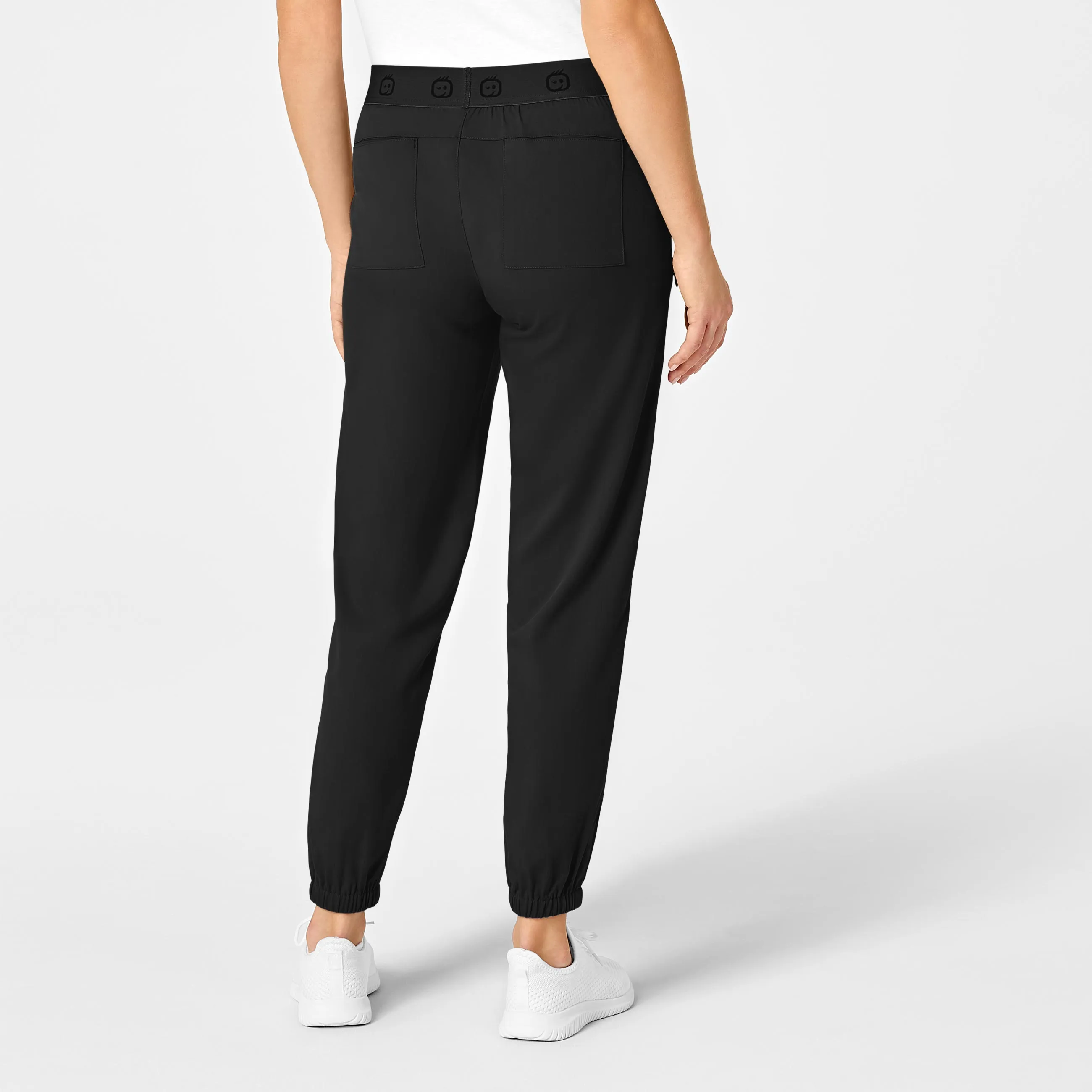 PRO Women's Slim Cargo Jogger Scrub Pant - Black