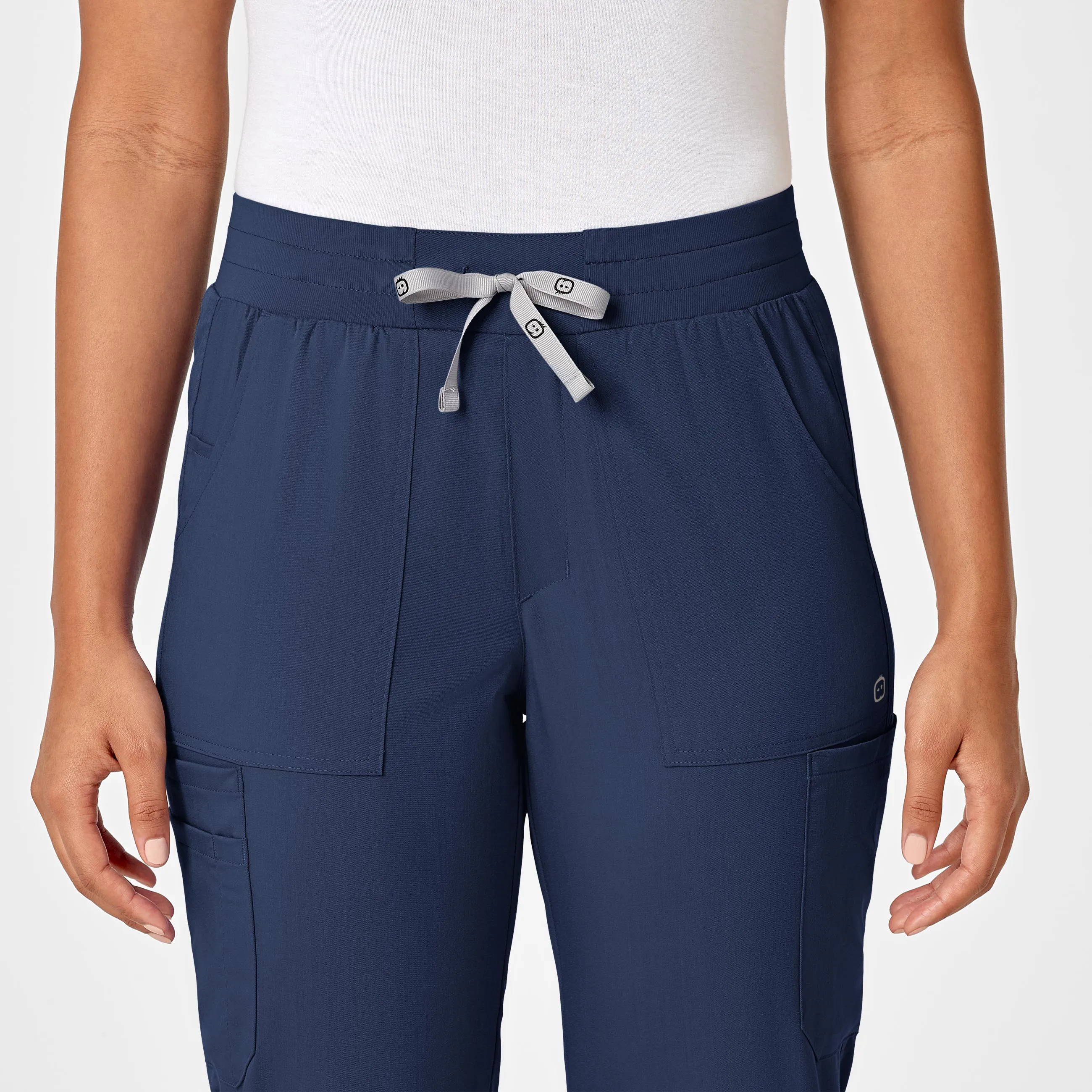 PRO Women's Slim Leg Cargo Scrub Pant - Navy