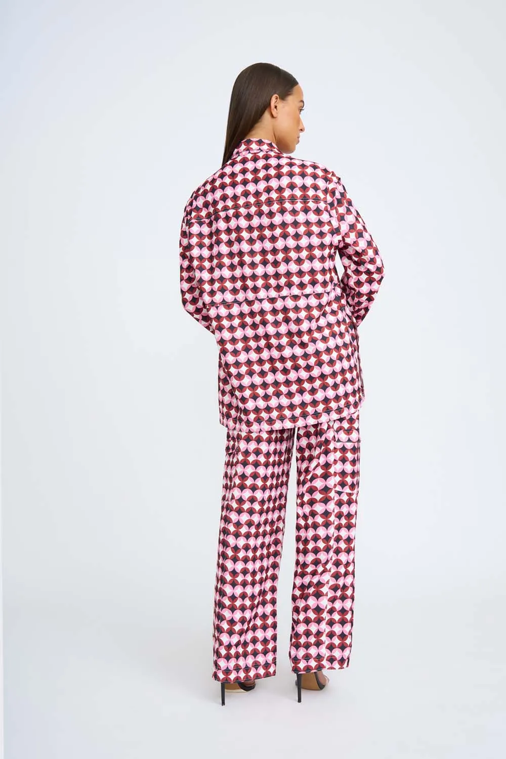 Quincy Set Cargo Pant | Final Sale - Red Wine Pink Multi