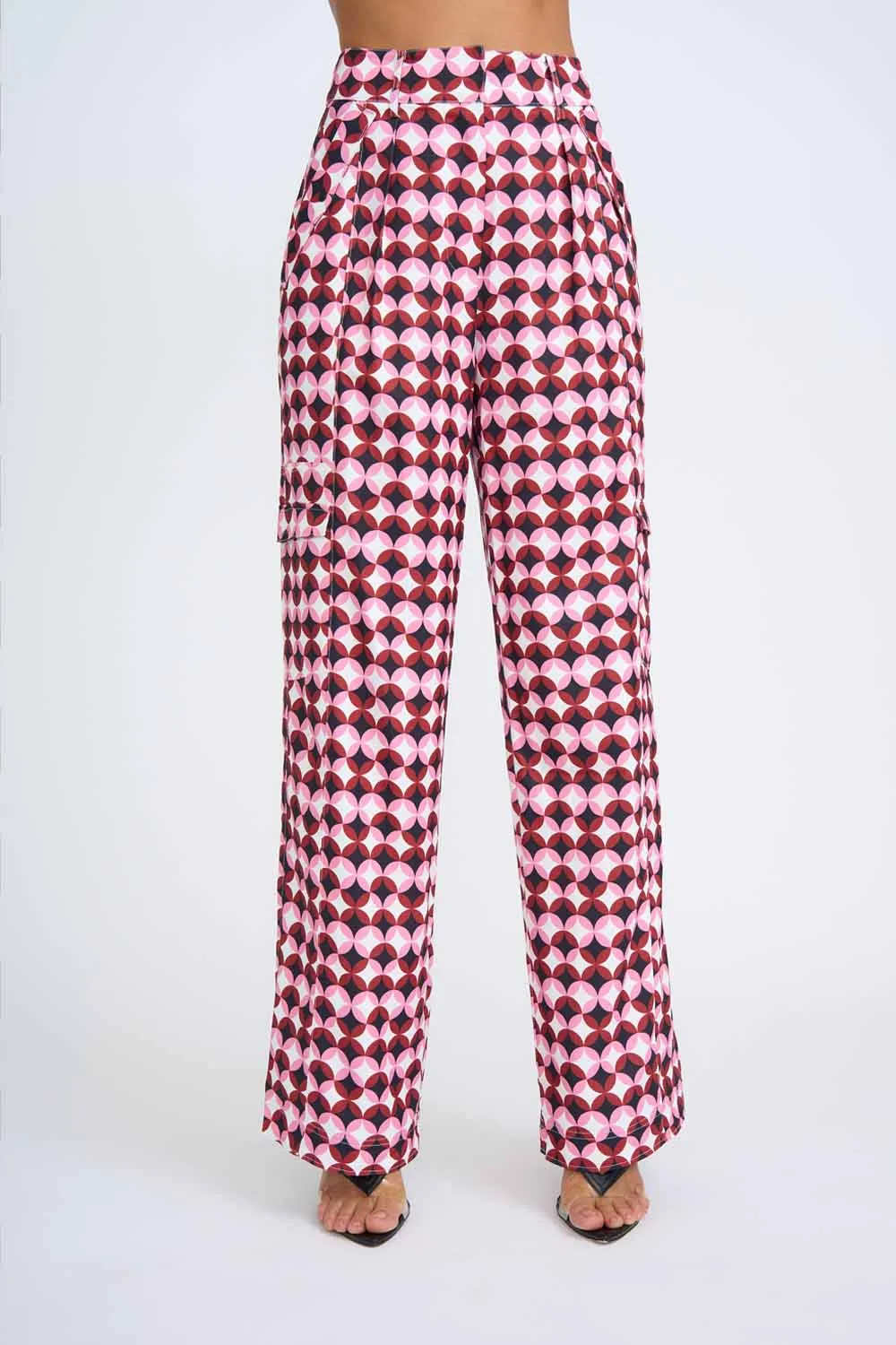 Quincy Set Cargo Pant | Final Sale - Red Wine Pink Multi