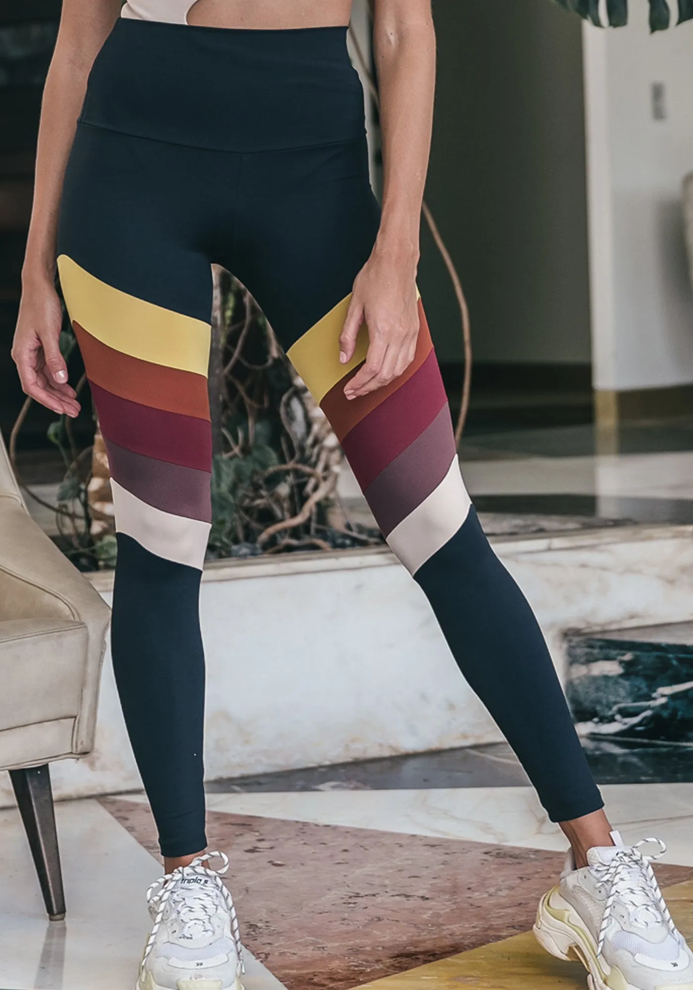 Rainbow Legging Black / Chevron