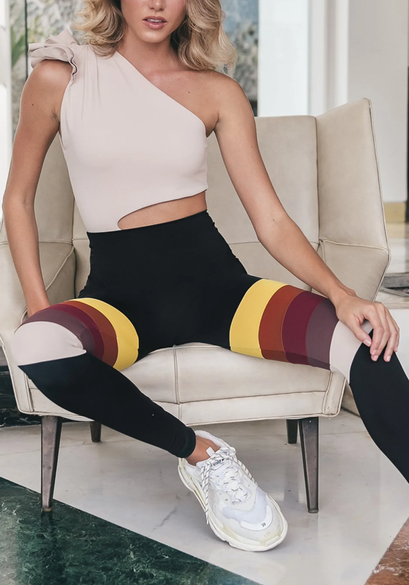 Rainbow Legging Black / Chevron