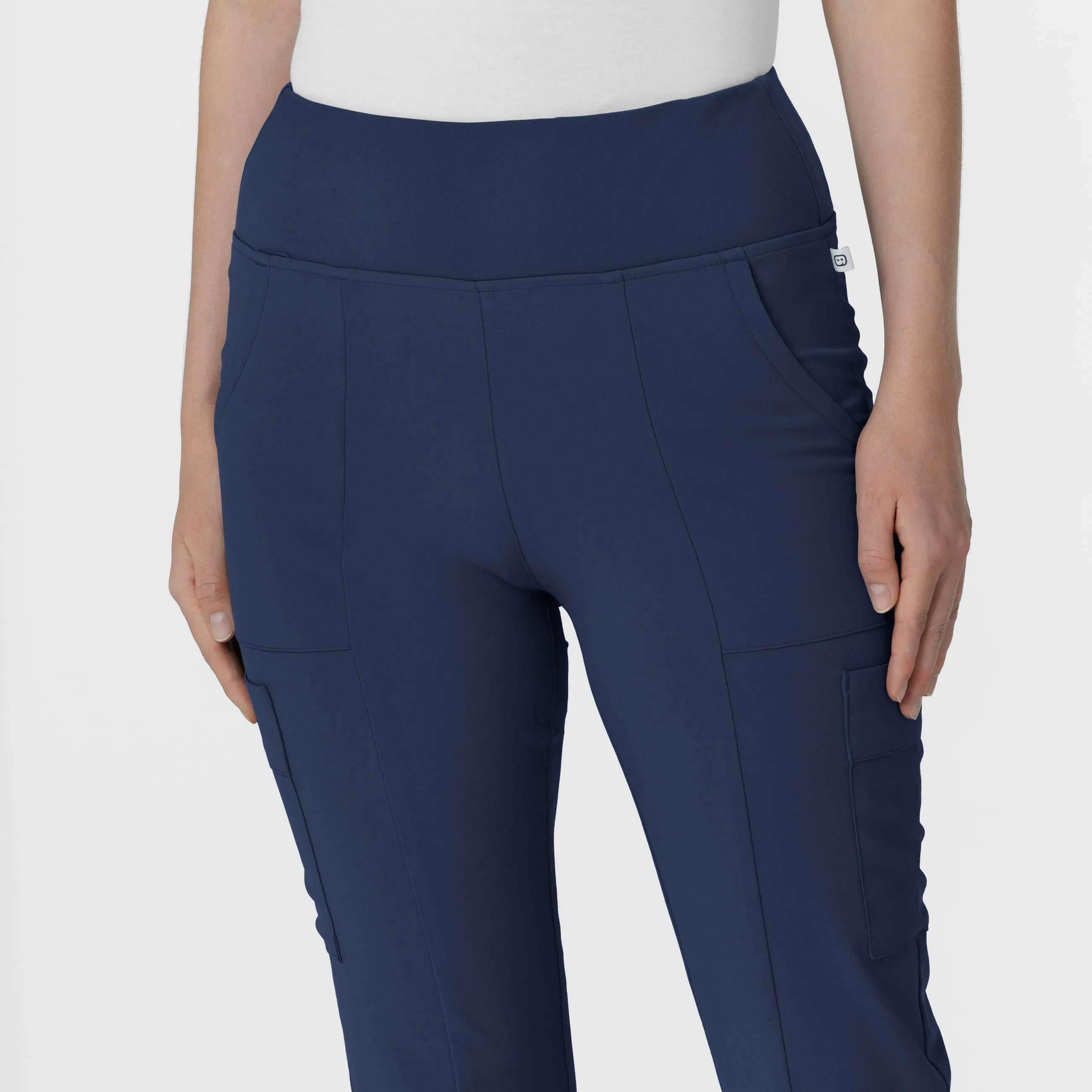 RENEW Women's Cargo Flare Scrub Pant - Navy