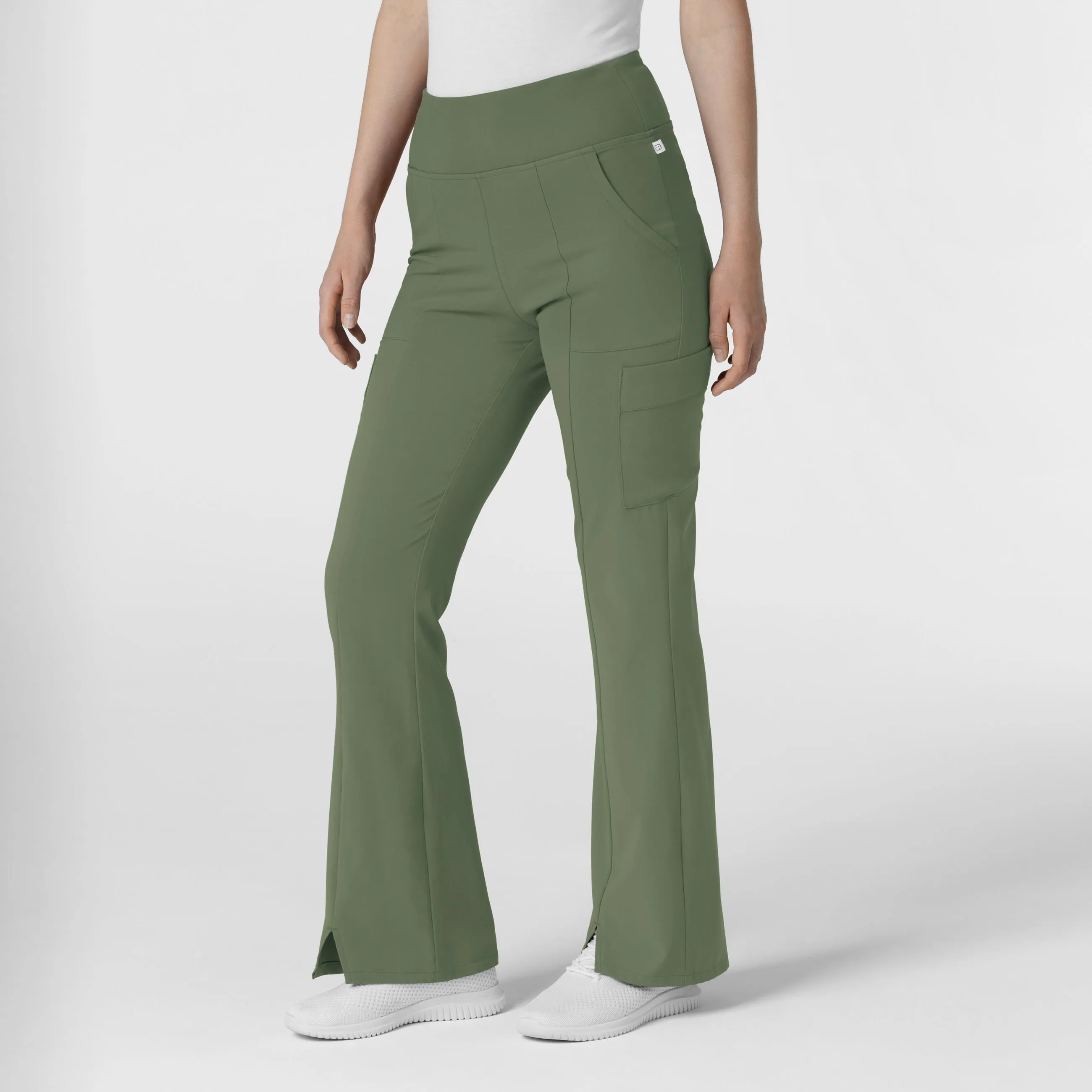 RENEW Women's Cargo Flare Scrub Pant - Olive