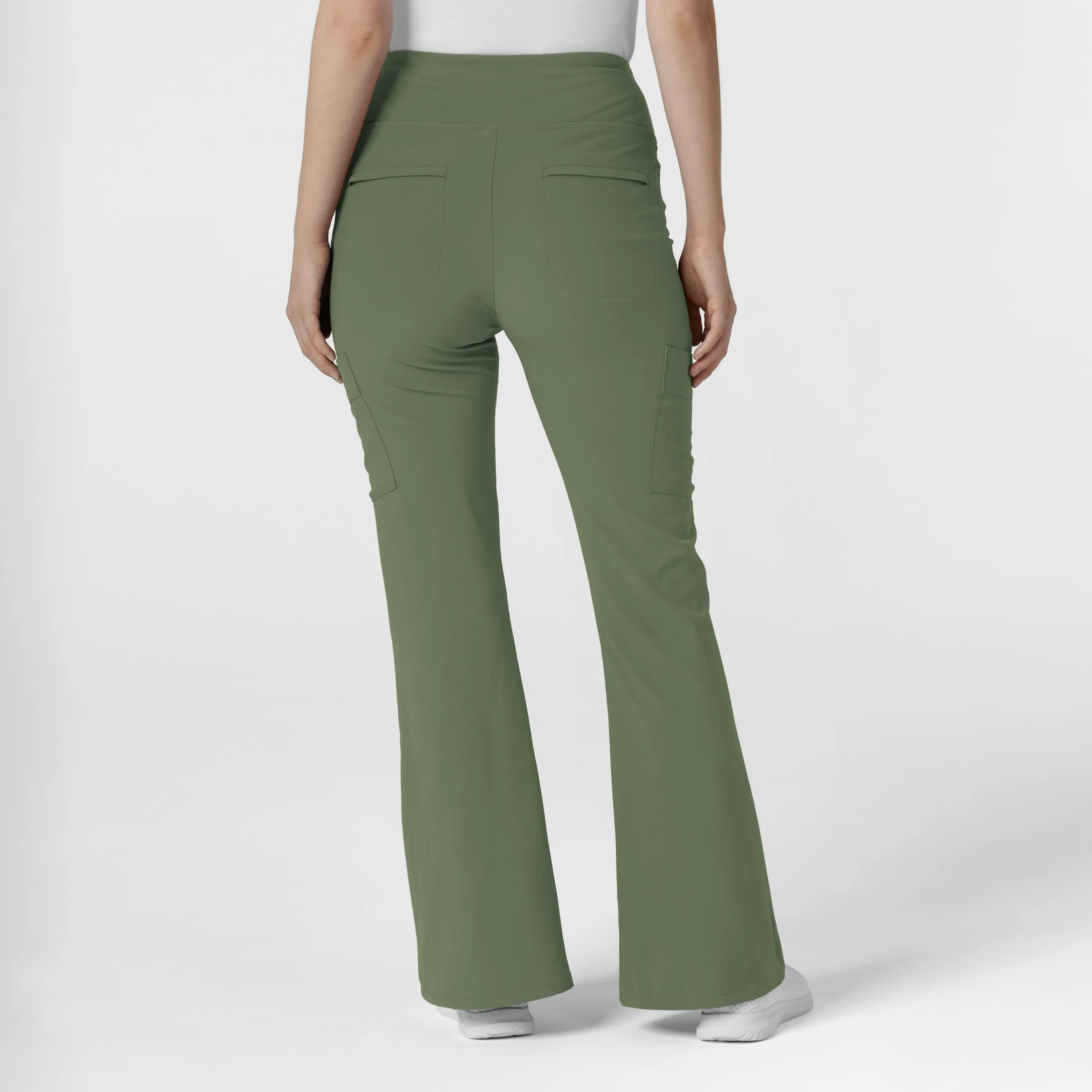 RENEW Women's Cargo Flare Scrub Pant - Olive