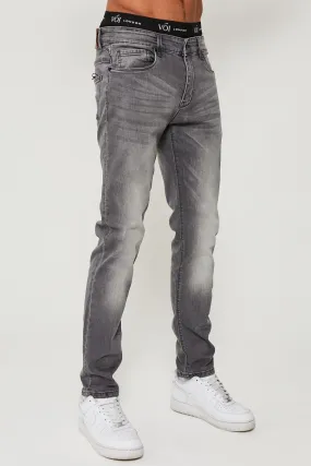 Richmond Tapered Jeans - Grey