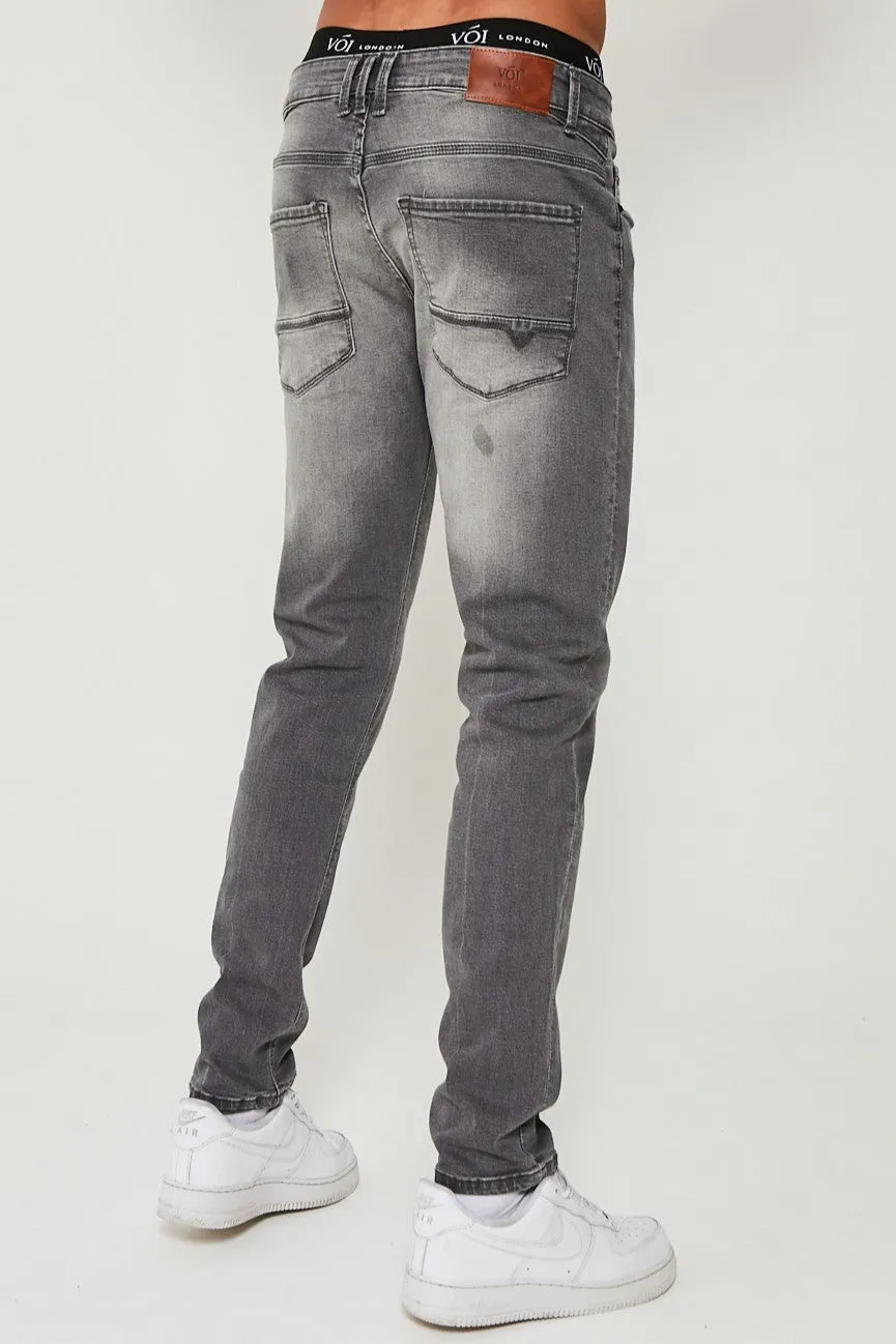 Richmond Tapered Jeans - Grey