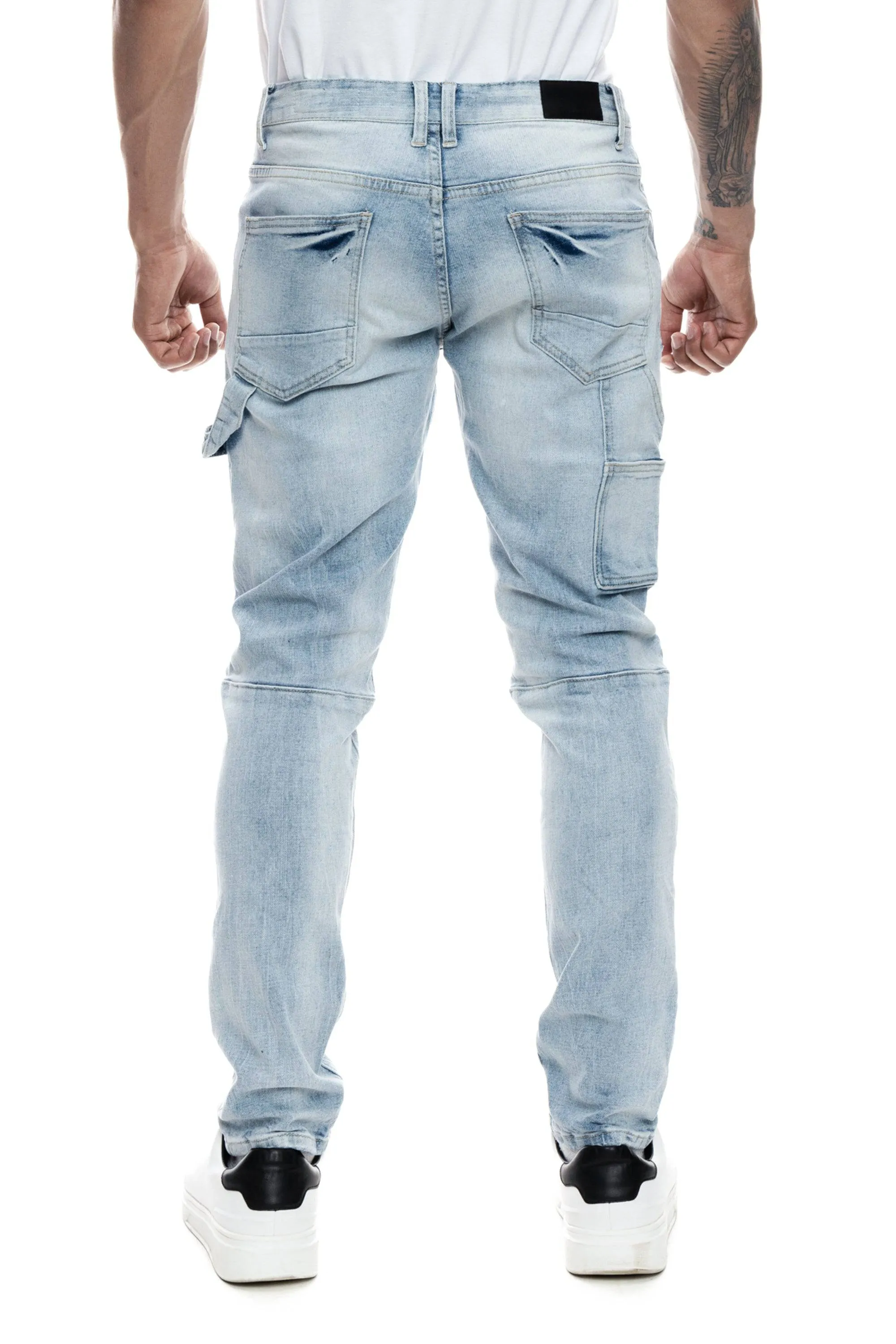 Rip & Repair Double Knee Jeans - Montauk Blue