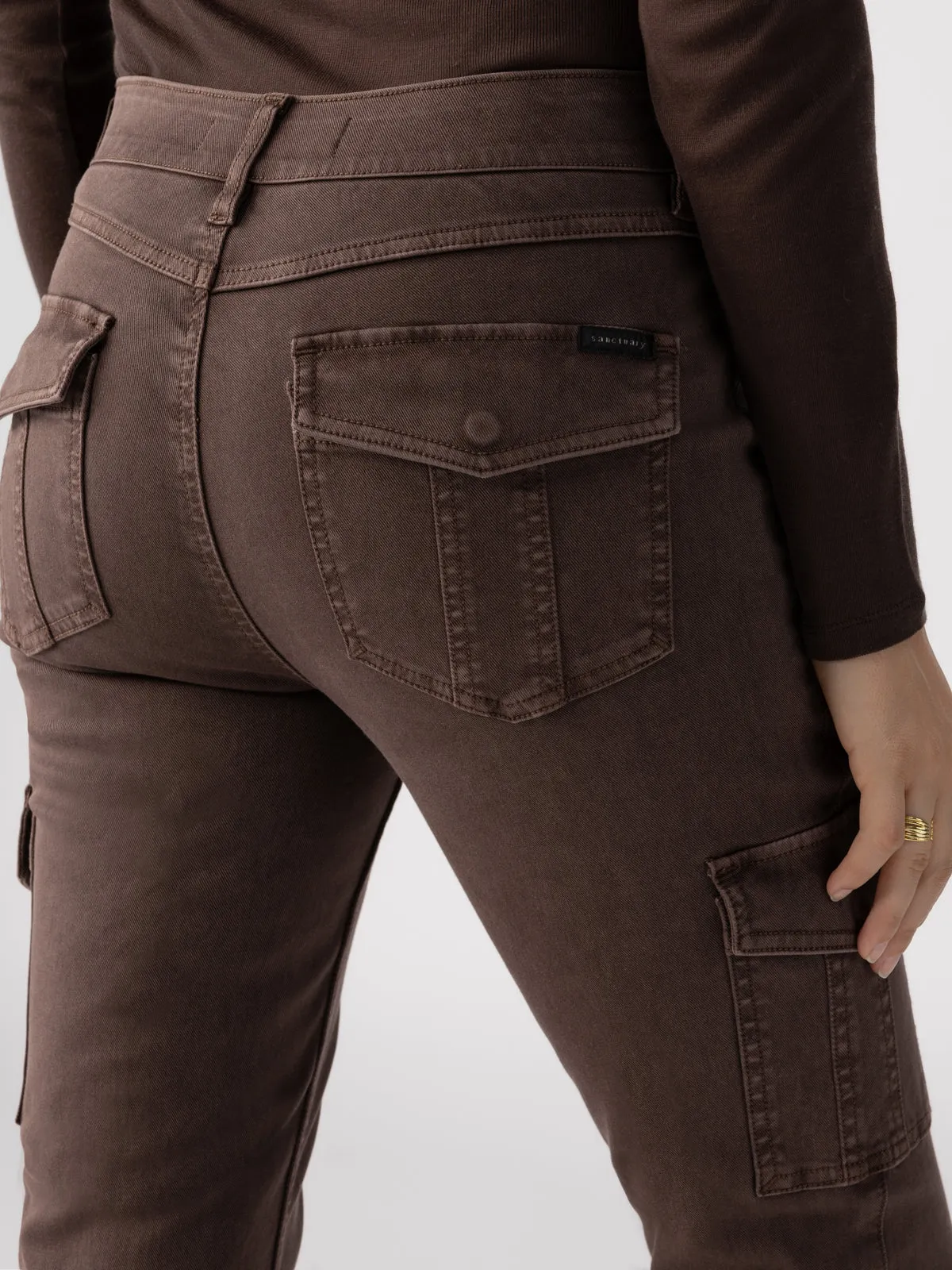 Sculpted Hayden Cargo Standard Rise Pant Brown Sugar