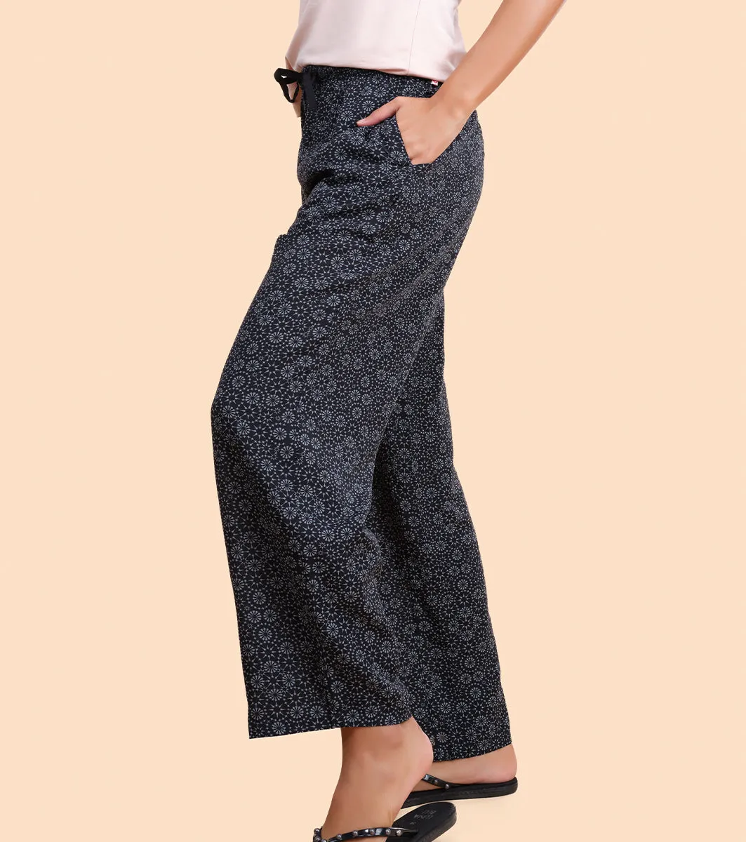 Slounge Pant | Modal Woven Printed Pull-On Pant