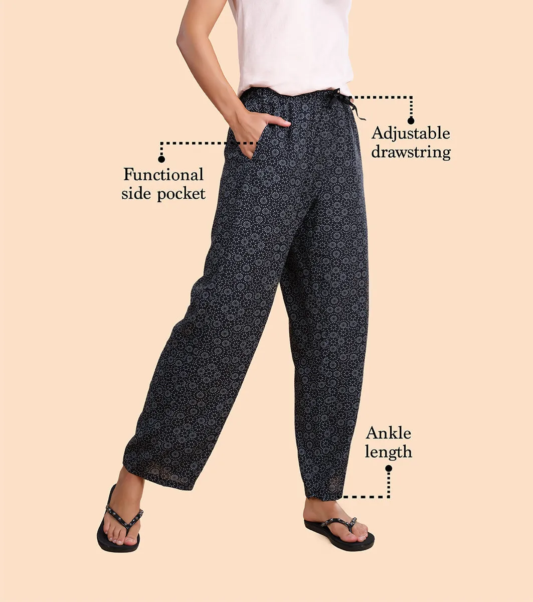 Slounge Pant | Modal Woven Printed Pull-On Pant