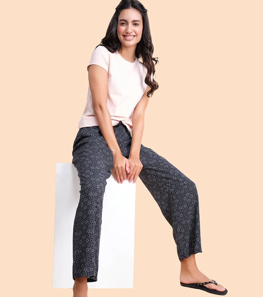 Slounge Pant | Modal Woven Printed Pull-On Pant