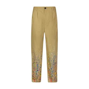 SMOTHERED IN PAINT PLEATED TROUSERS