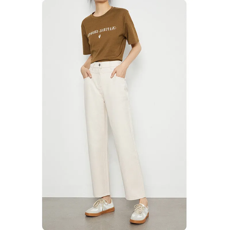 Split Hem utton Front Jeans