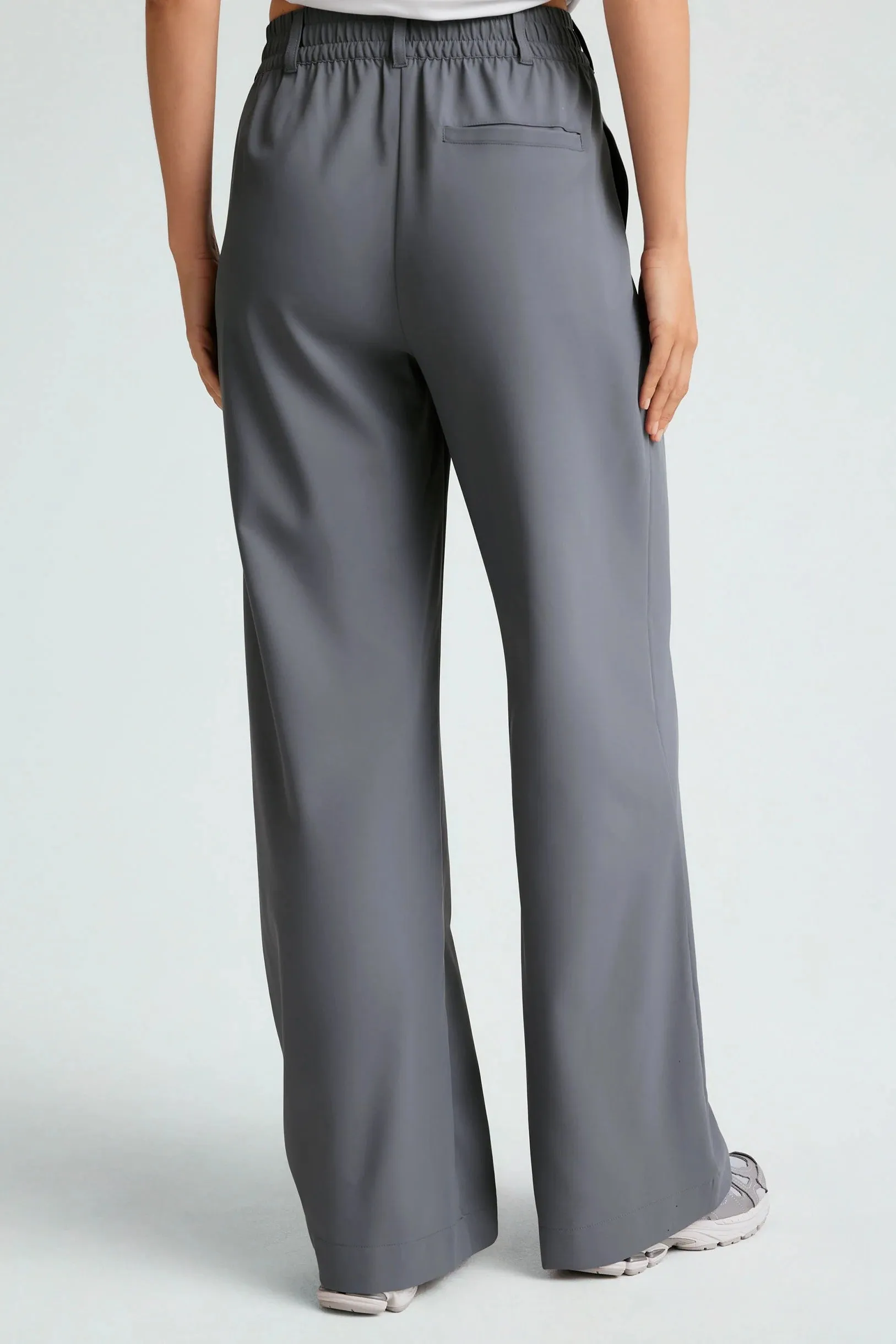 Status Wide Leg Trousers - Night Shadow