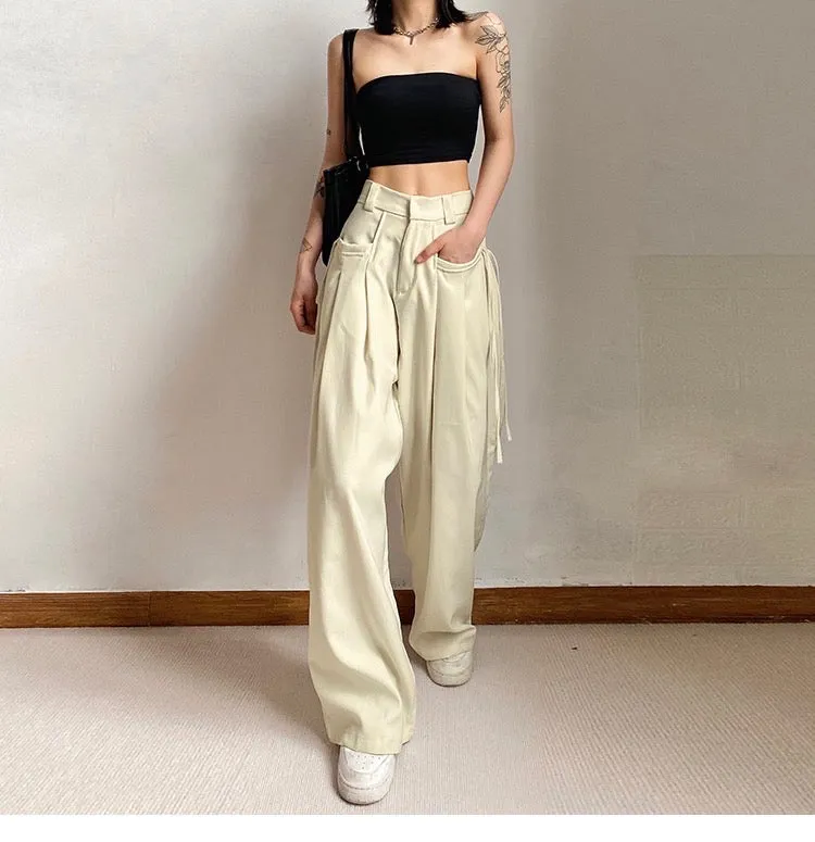 String Fling Korean Baggy Trousers