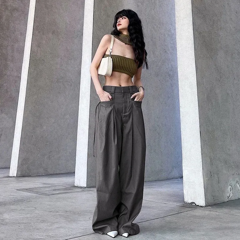 String Fling Korean Baggy Trousers