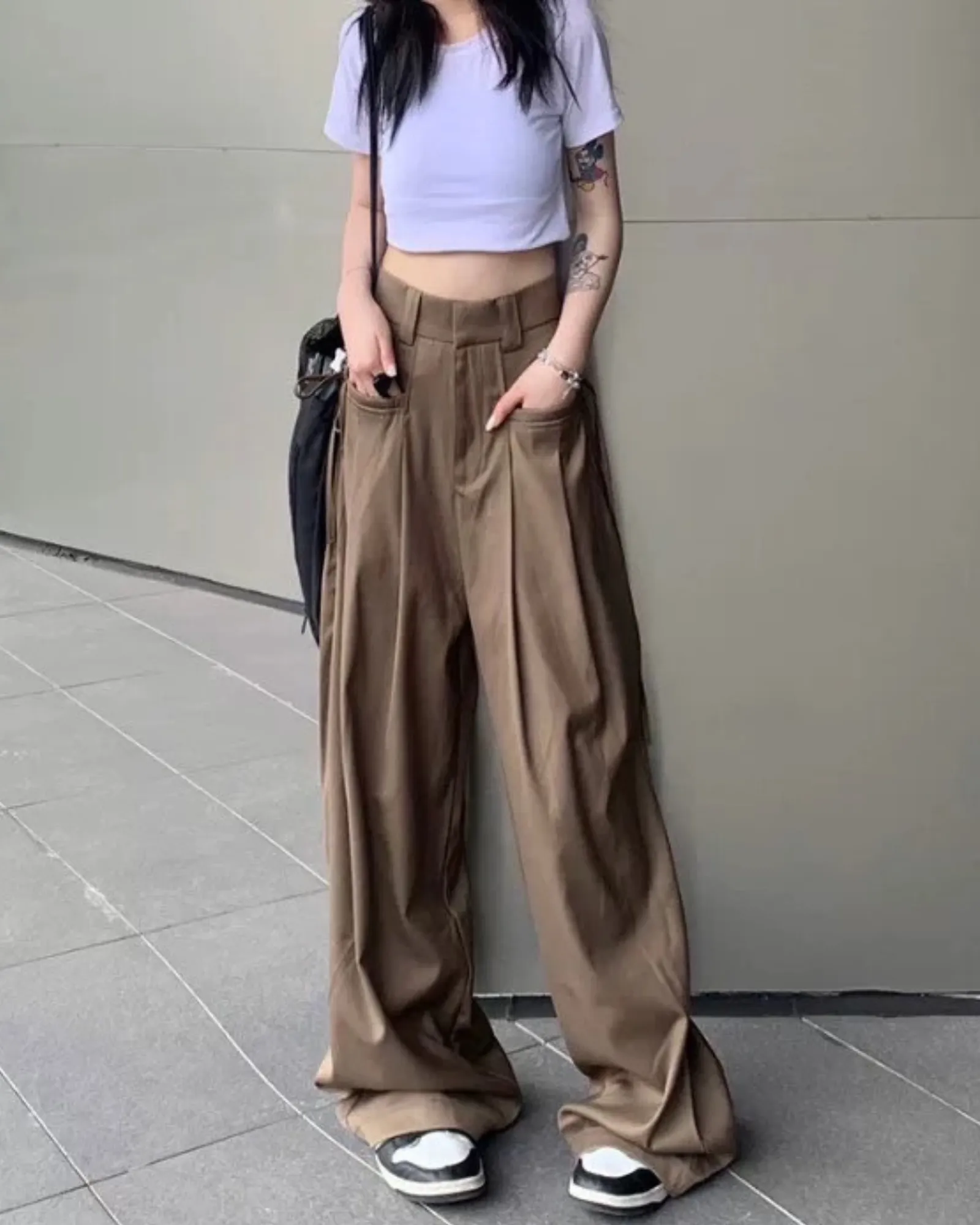 String Fling Korean Baggy Trousers