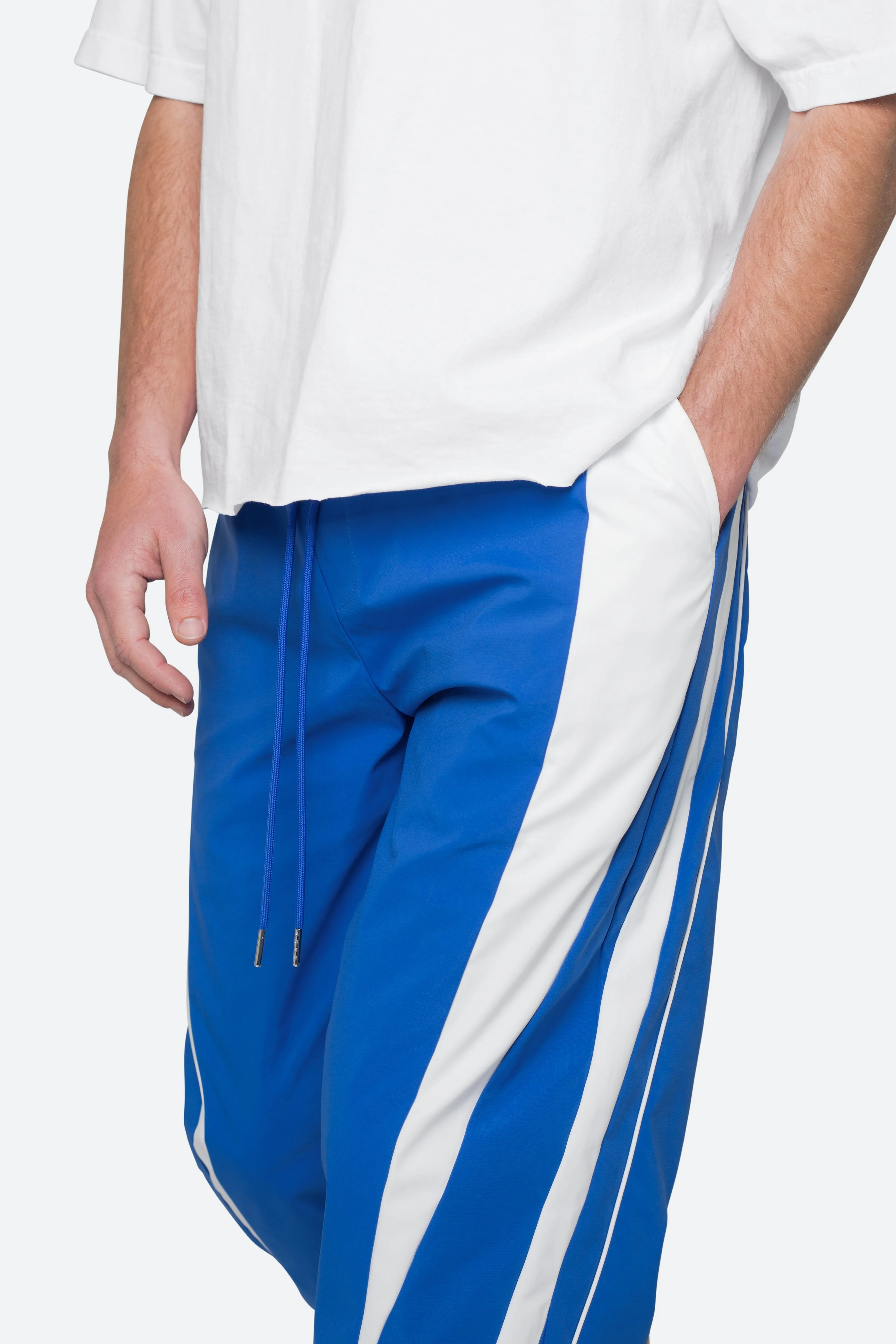 Striped Track Pants - Blue/White