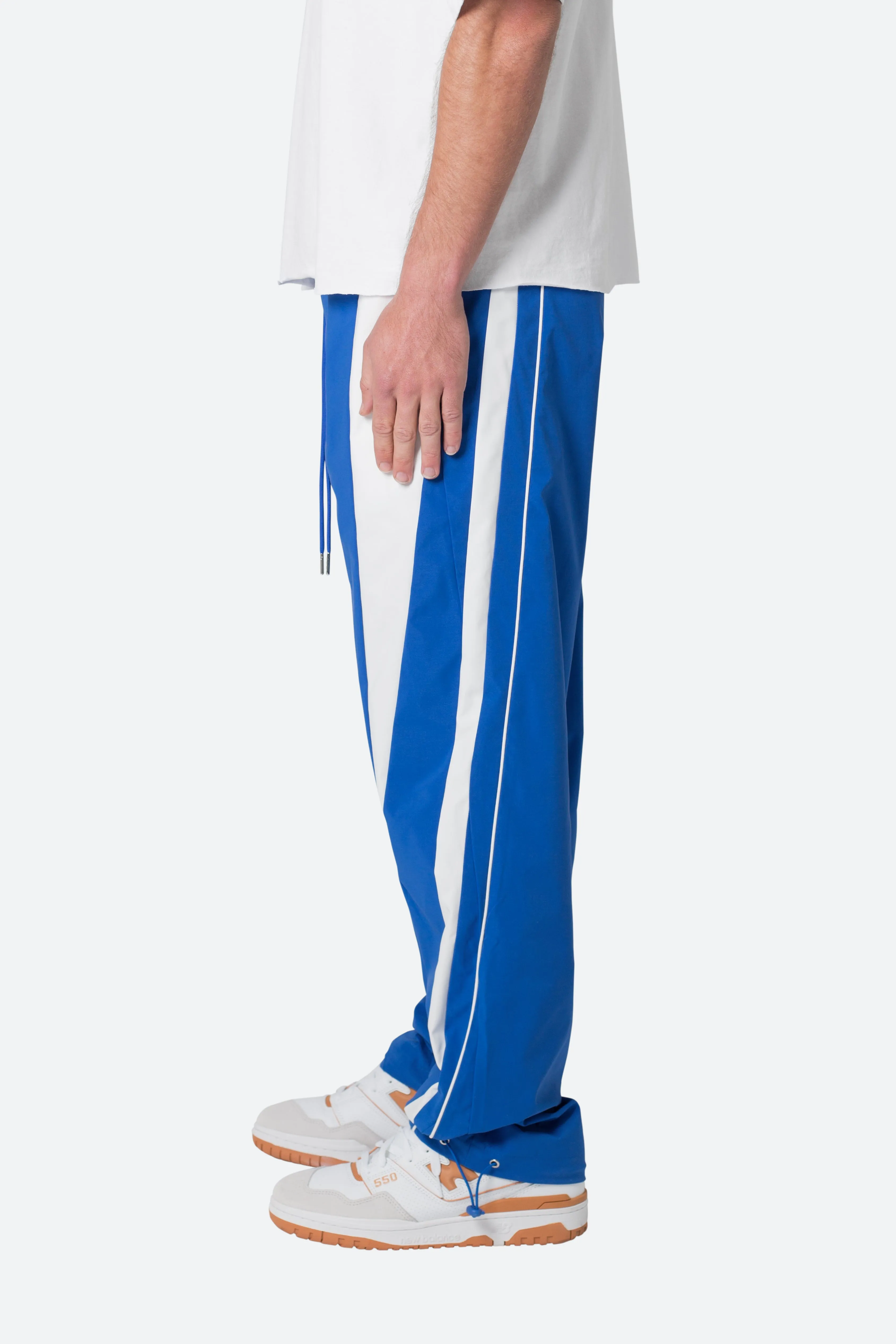 Striped Track Pants - Blue/White