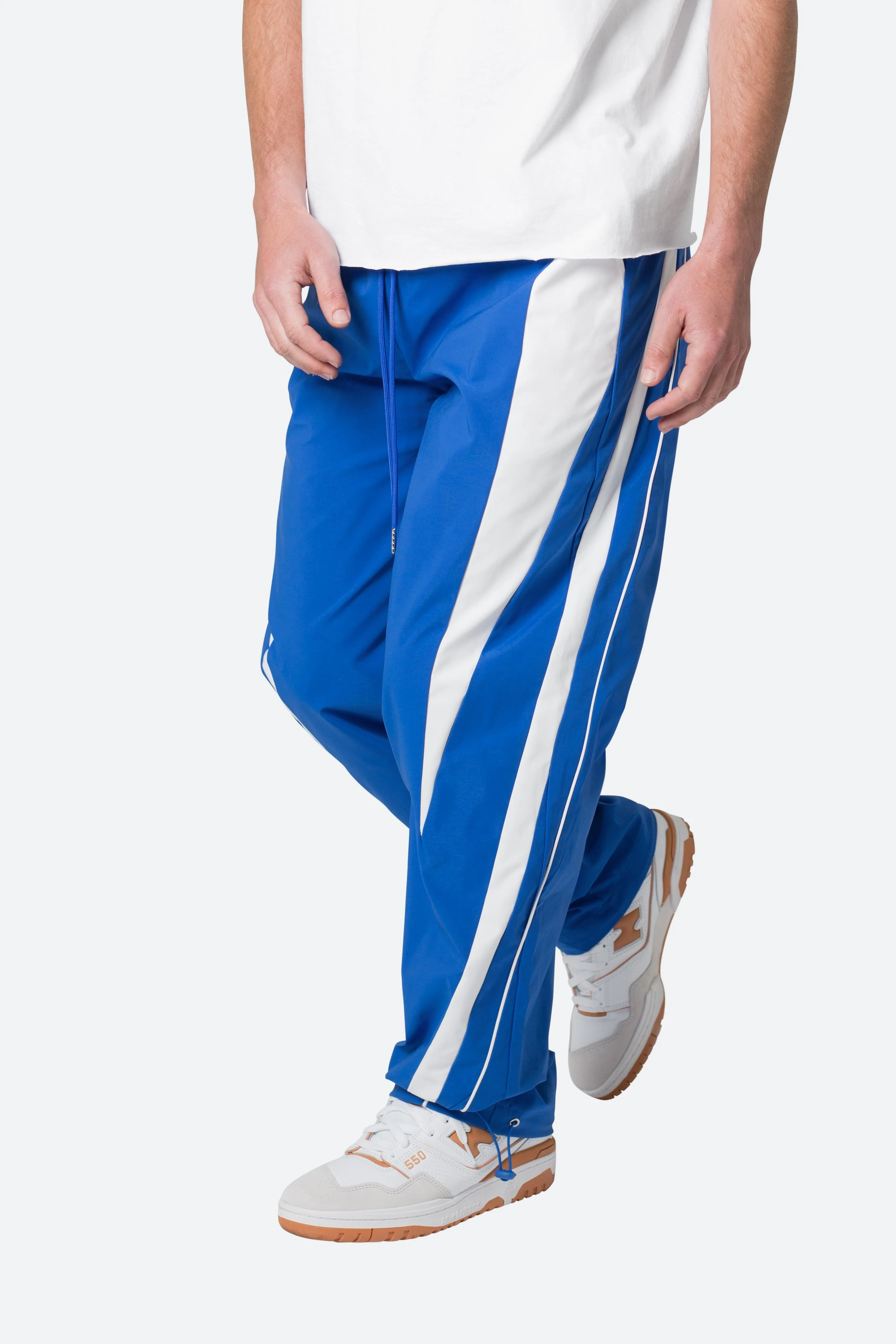 Striped Track Pants - Blue/White