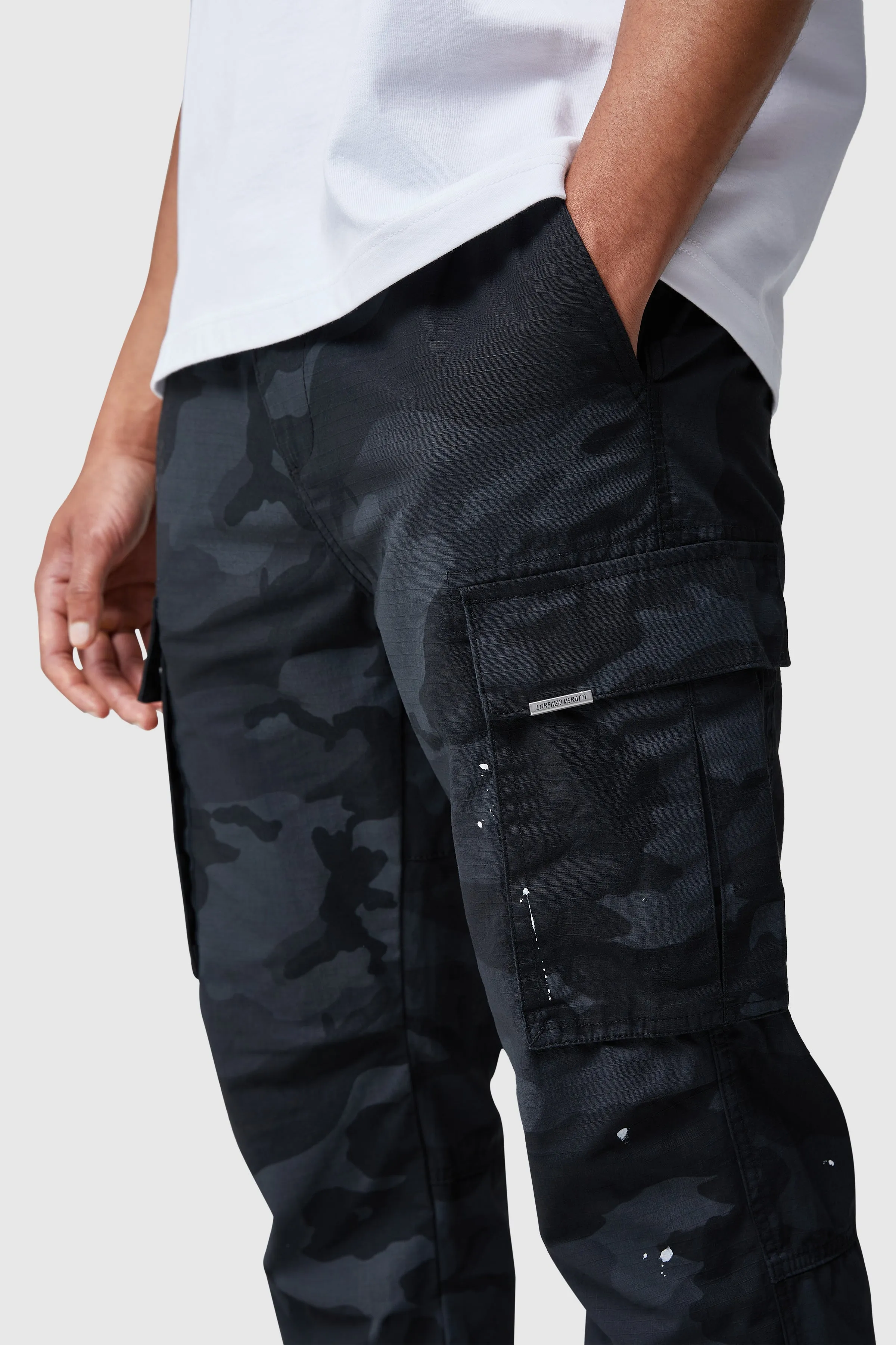 VOLANTE CARGO PANT - BLACK CAMO