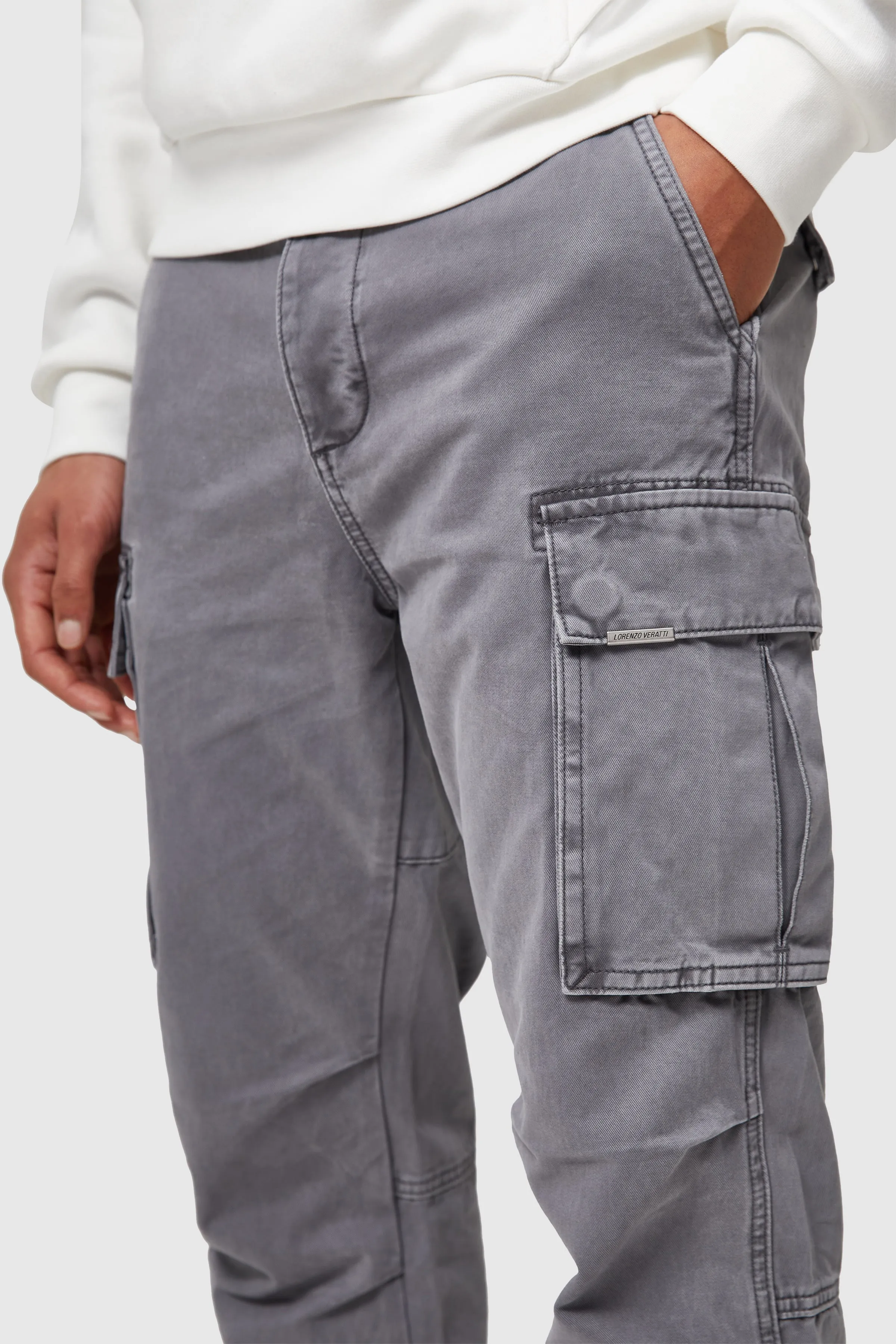 VOLANTE CARGO PANT - GREY WASH