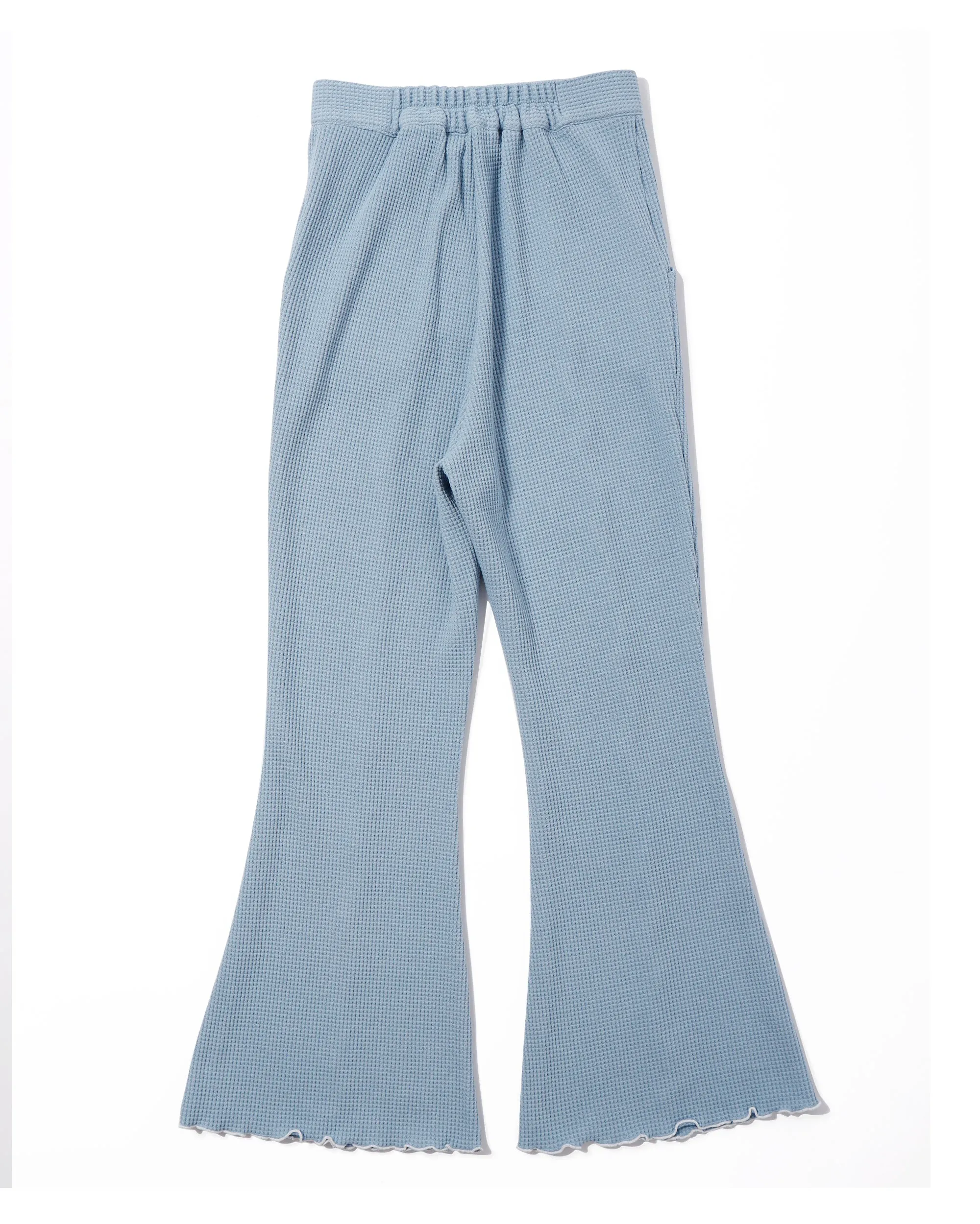 Waffle flare pants (Blue)