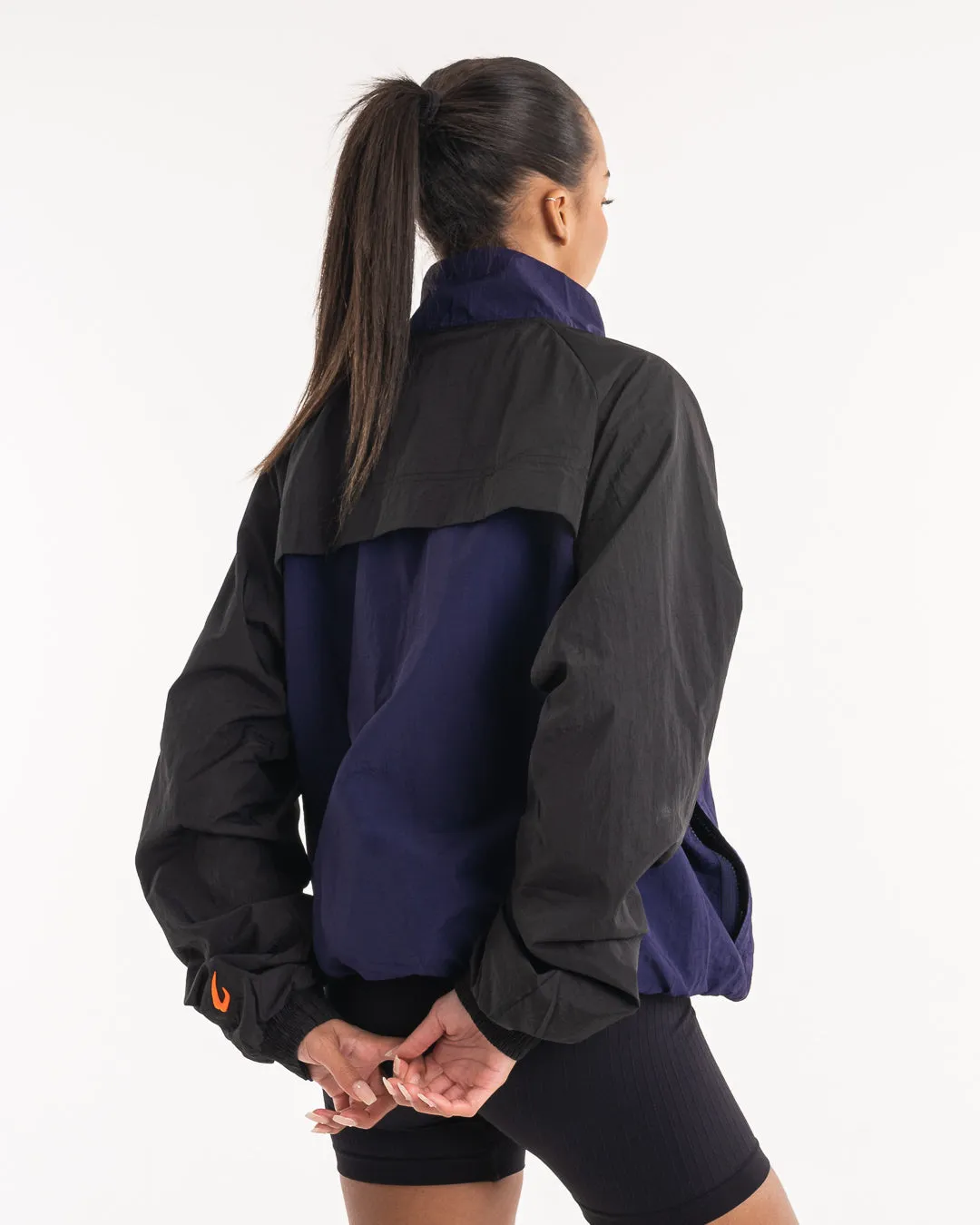 Walker Track Jacket - Black/Navy/Orange