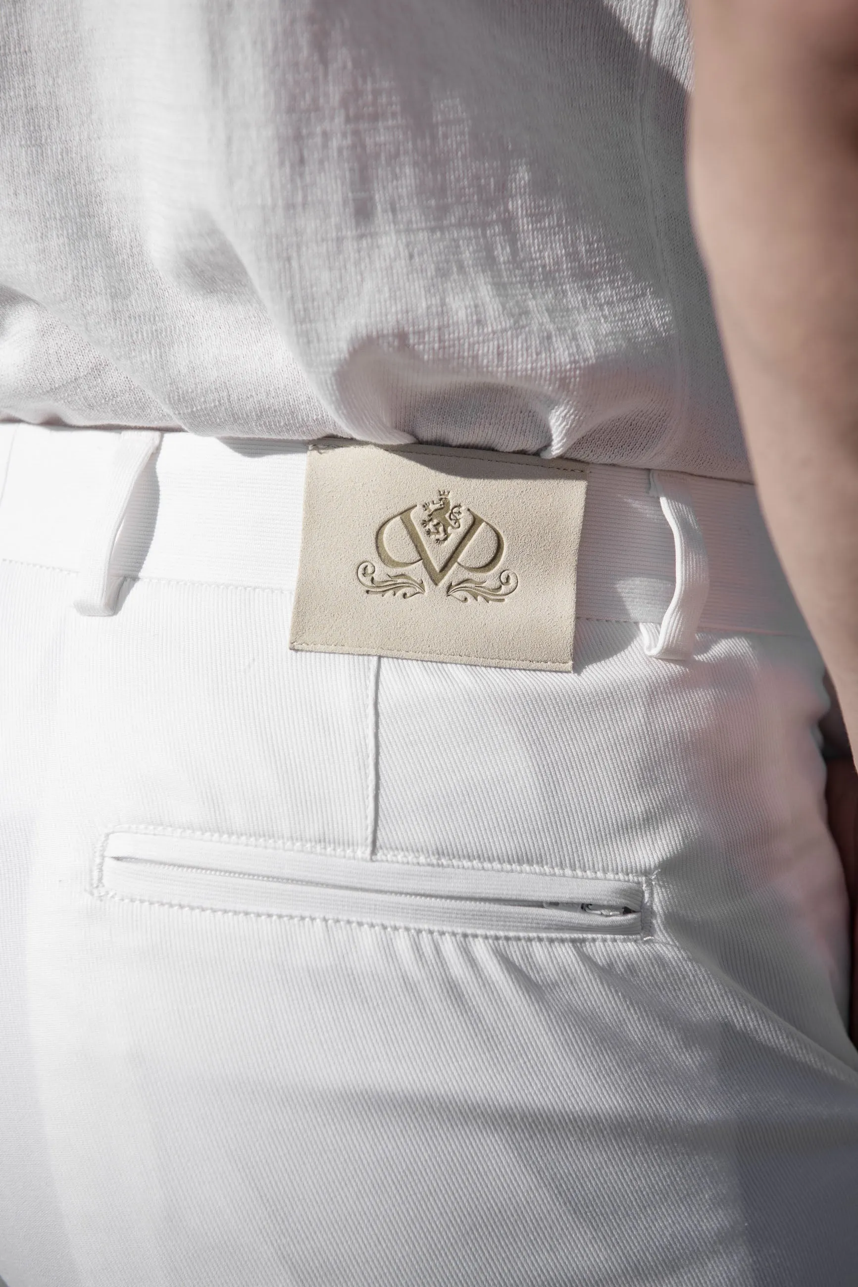 White cotton Sirmione trousers - Made in Italy