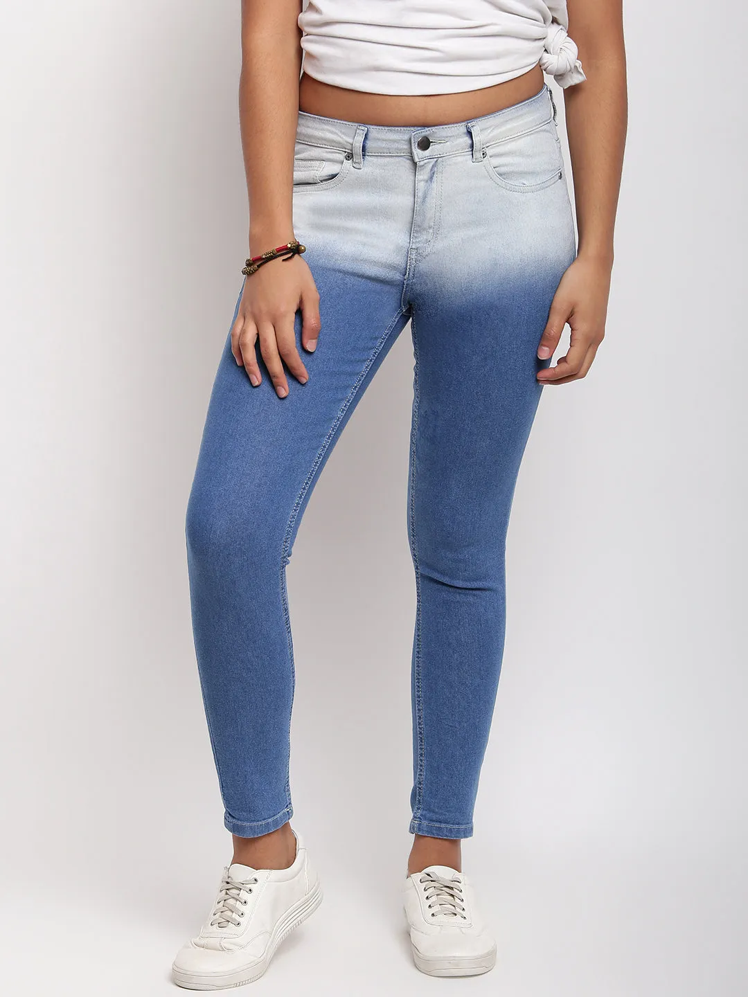 Women Dark Blue Skinny Fit Denim Jeans